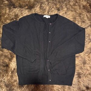 Black 100% cashmere cardigan